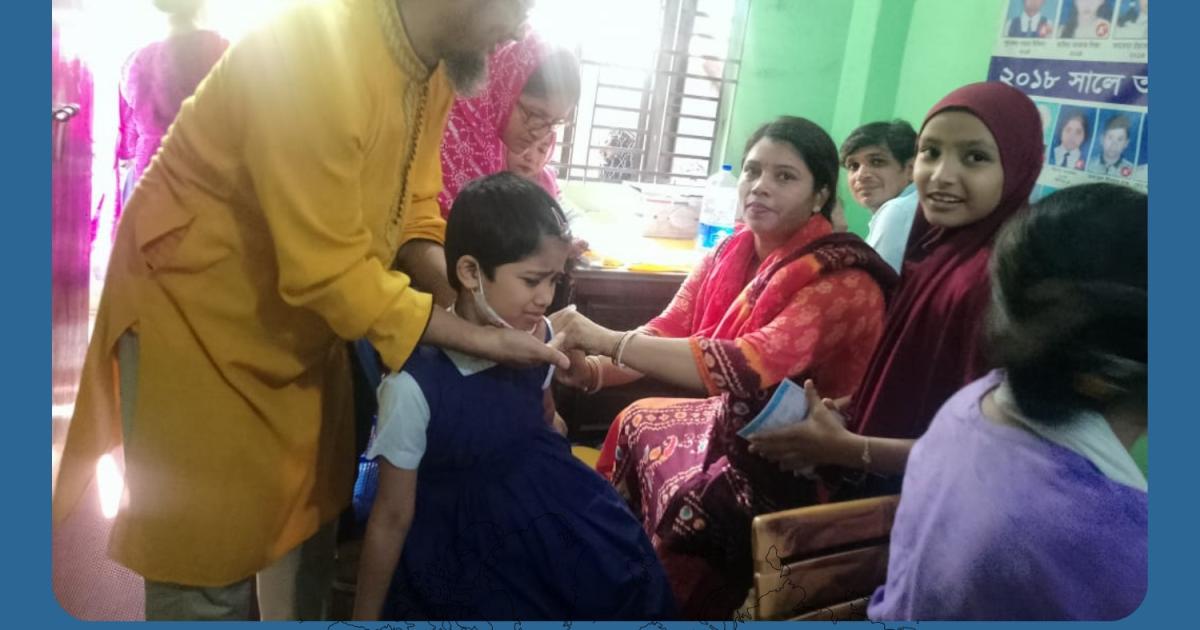 বিদ্যালয়ভিত্তিক টাইফয়েড ভ্যাকসিন কার্যক্রম চলমান