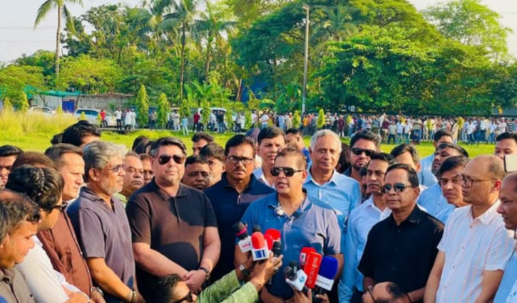 নারায়ণগঞ্জের রূপগঞ্জে বাফুফের নতুন ফুটবল একাডেমি স্থাপনের উদ্যোগ: মুড়াপাড়া কলেজ মাঠ পরিদর্শন