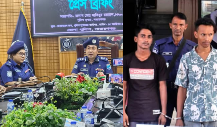 নারায়ণগঞ্জে বিদেশি পিস্তল ও হেরোইনসহ গ্রেপ্তার ২, মোটরসাইকেল জব্দ